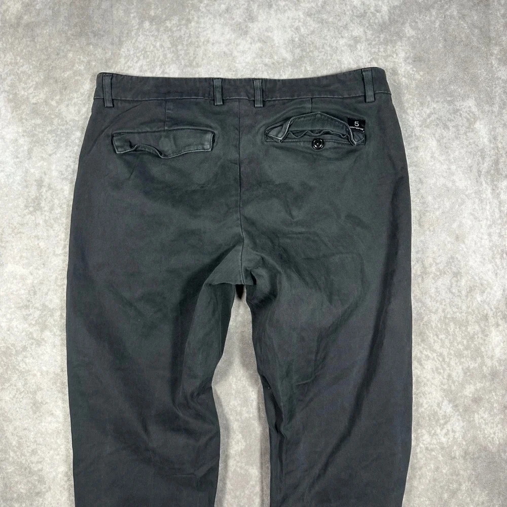 Department Five Mens Chino Pants Dark Grey Slim Fit Made in Italy Size 32 Luxury